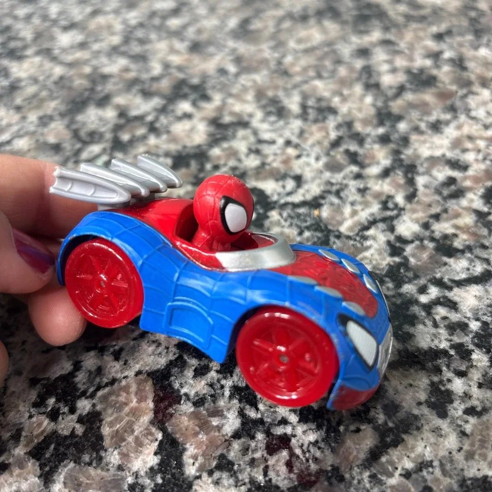 Marvel Spiderman Web Crawler Toy Car Red Blue Plastic Vehicle 3 Inch
